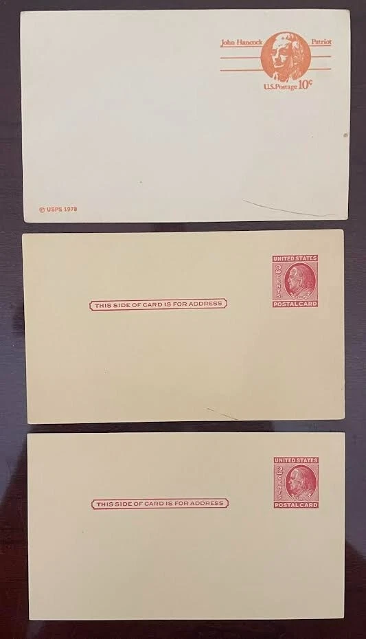 US Postal Cards 1 cent Jefferson, Hancock, Franklin, (4) cards - Image 2 of 2