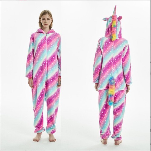 Cartoon animal one piece pajamas Adult Halloween Cosplay Costume Hooded Jumpsuit - Picture 5 of 39
