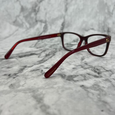 Coach HC6129 5532 Eyeglasses Berry Laminate Red Rectangular  display picture 1