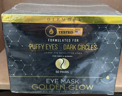 Dermora Golden Glow Under Eye Patches Dark Circles & Puffy Eyes(50 Pairs)