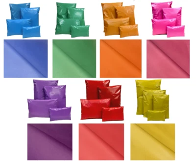 PURELY PACKAGING Mailing Bags Coloured & Coloured Tissue Paper Mixed Pack Of Both Bags & Tissue