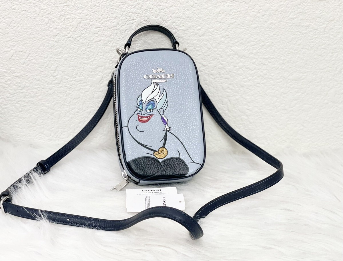 NWT Disney X Coach Eva Phone Crossbody With Ursula Motif CC325 | eBay