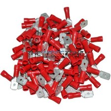 Install Bay RVMD250 Red Vinyl 22-18 Gauge .250 Male Quick Disconnect 100/pack 