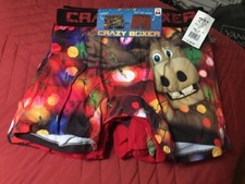 Clearance Crazy Boxers Set of 2 Size Medium Holiday Bright Lights Reindeer