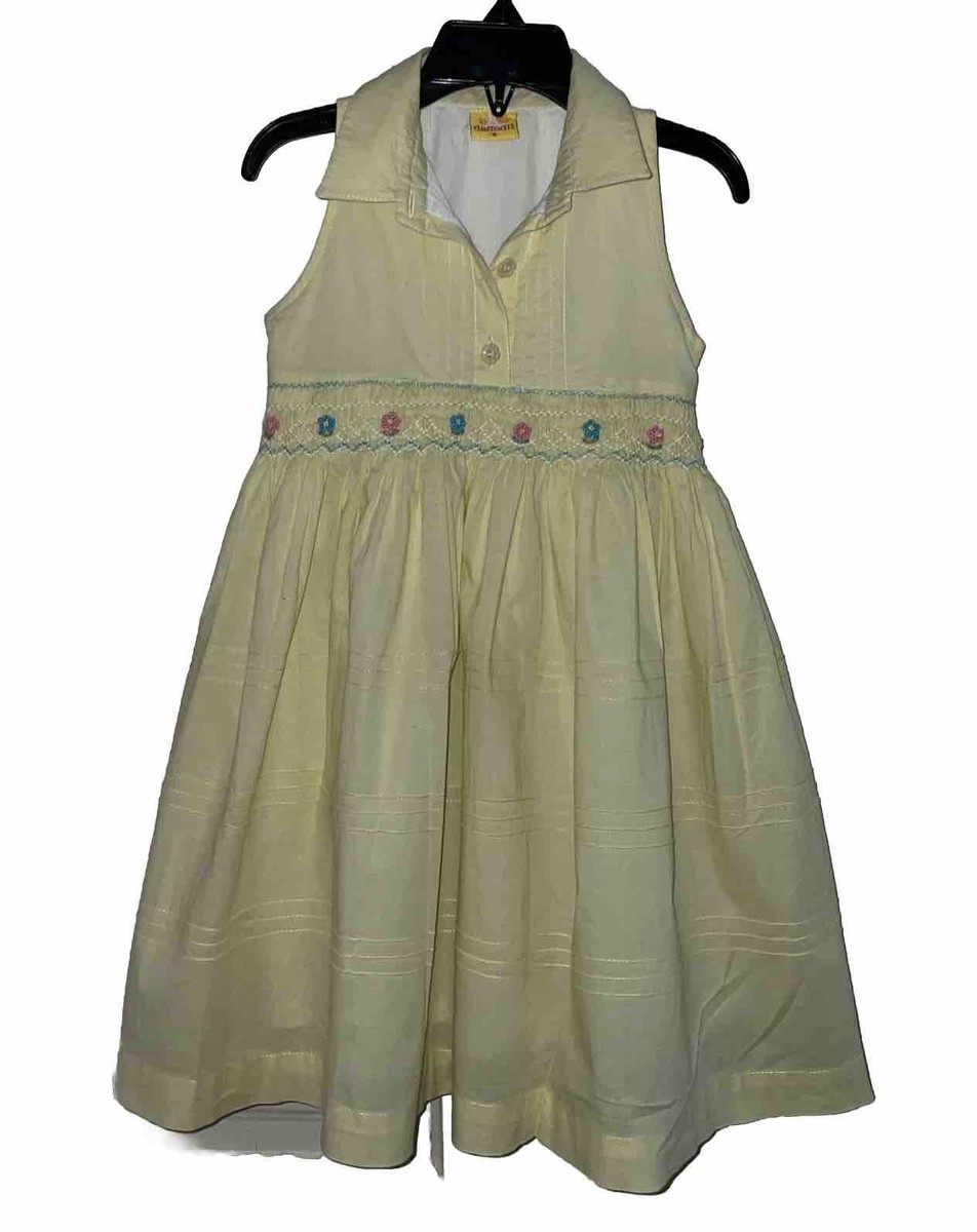 Daffodils Size Girls Embroidered Orient Express Sundress Hand