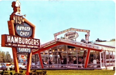 1960's Burger Chef Ad Refrigerator / Tool Box Magnet 
