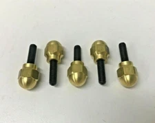 HARLEY 5 BRASS ACORN TIMING COVER BOLTS twin cam softail dyna big twin 88 points