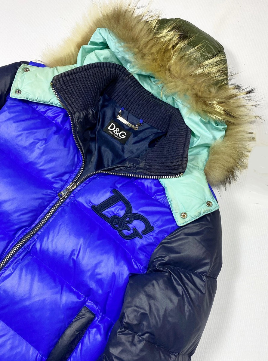 Designer $1950 DOLCE & GABBANA Men's D&G Ski Fur Hood Down Designer $1950 DOLCE & GABBANA Men's D&G Ski Fur Hood Down