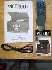 Victrola 8 in 1-Bluetooth Vinyl to MP3 Player-AM/FM Radio-Cassette-CD Player