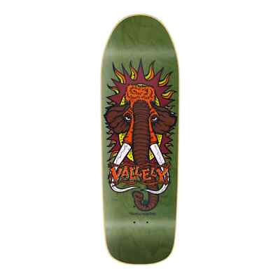 New Deal Mike Vallely Mammoth Green SP Re-Issue Deck 9.5  Green Stain