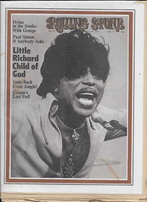 ROLLING STONE magazine #59  LITTLE RICHARD cover  Steve Winwood  Bob Dylan