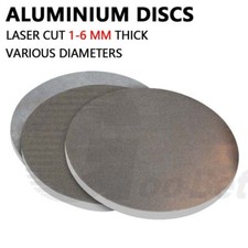 Solid Aluminium Discs Circles Round Blank Sheet Plate Panel 1060 Laser Cut 1-6mm