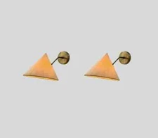 Pair of Mid Century - Fabric Cone Shades - Brass Wall Lamp - Sputnik Inspired