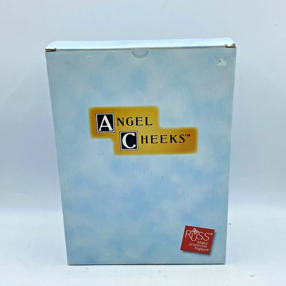 Marco de fotos de mejillas de ángel "Siempre" Russ Berrie coleccionable rosa regalo en caja Foto 2 de 4