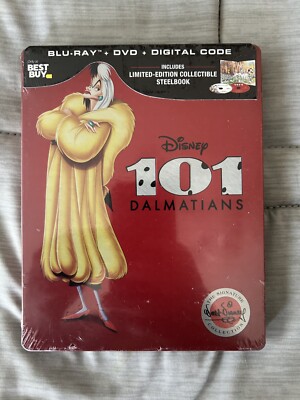 Disney 101 Dalmatians 4K UHD Blu-ray Steelbook Best Buy Exclusive New