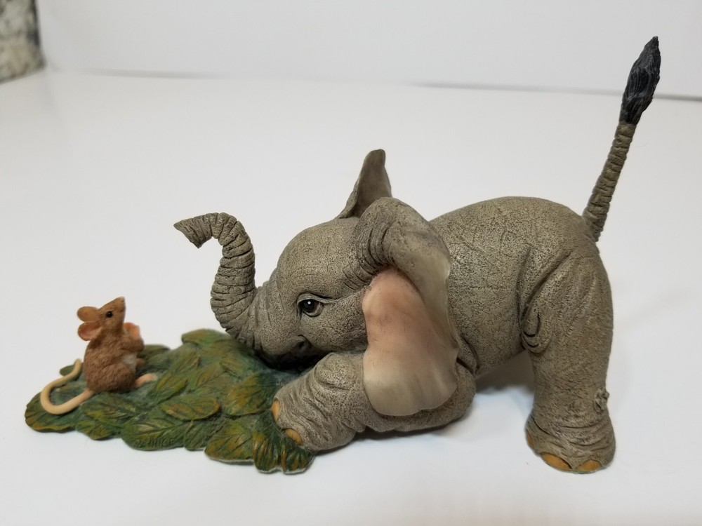 Vtg 1990s Tuskers Adventures of Henry Elephant Figurine New Friend 90761 w/Box