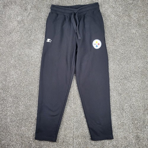 Starter Sweatpants Mens Medium M Black Label NFL Pittsburgh Steelers Logo Pants - Picture 3 of 15
