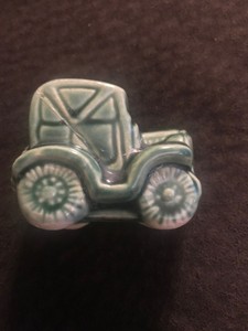 Small Ceramic Green Car Planter Marking Pat Ebay