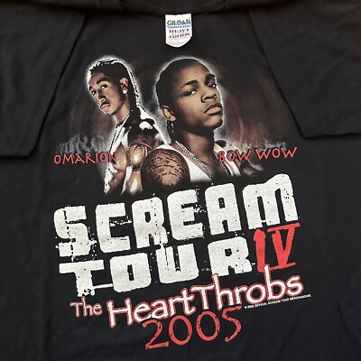 Vintage 2005 Bow Wow Omarion The Heart Throbs Scream Rap Tour Tee
