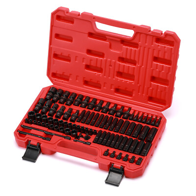 #ad #ad 86pcs 1 4 Inch Drive Master Impact Socket Set with Adapters 6 Point SAE Metric $84.99