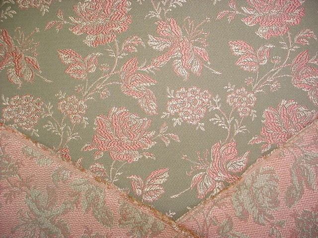 Tela de tapicería brocado floral francés rosa pétalo de salvia 16-1/8 años Kravet 16578 Foto 2 de 4