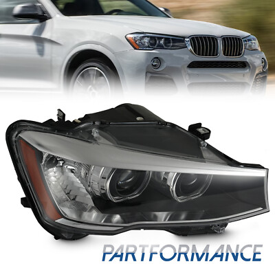 For 2015-2017 BMW X3/X4 HID Passenger w/o AFS LED DRL Projector Headlight RH