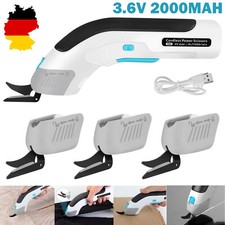 Kabellose Elektrische Schere Schneiderschere für Stoff Karton Leder Teppich USB