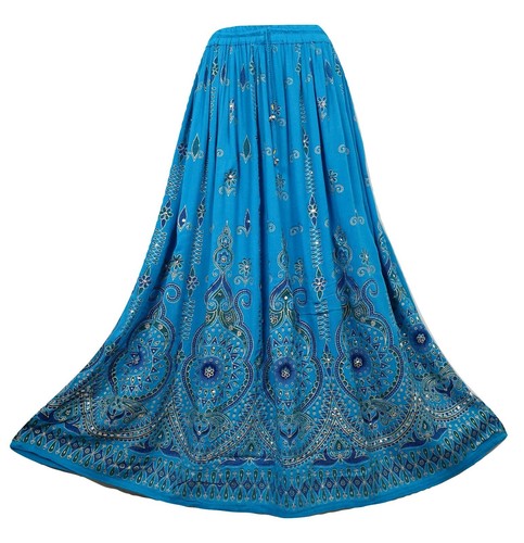 Sequin Party Skirt Summer Bohemian Maxi New Hippie Long 8 10 12 14 16 18 20 22 - Picture 18 of 85