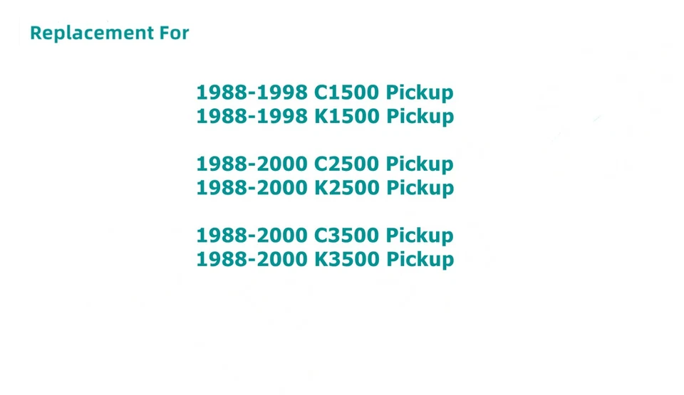 Rear Back Slider Window Glass For Chevrolet Pickup 88-98 1500 88-00 2500 3500 Foto 2 de 4