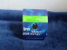 New L'eggs Sheer Energy Sheer Panty&Toe, Jet Black, Size B, 60929