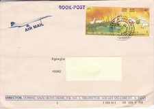 INDIA Travel Envelopes from Tirupathur (India) to Italy BY AIR