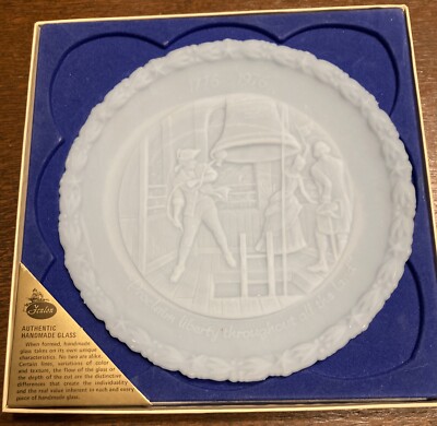 Fenton Portrait of Liberty Bicentennial Collector Plate PROCLAIM LIBERTY #4 BOX