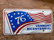 Vintage 1976 Vermont bicentennial booster license plate Authentic