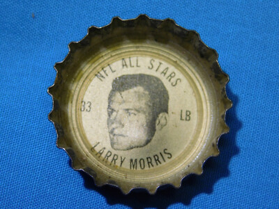 COCA COLA COKE NFL ALL STAR BOTTLE CAP ''LARRY MORRIS #33 BEARS LB EARLY 1960'S