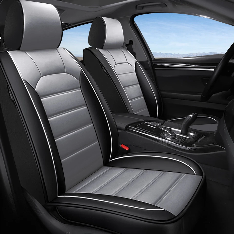 For Hyundai Elantra Sonata Car Seat Covers Leather Front Rear Protectors Cushion - Изображение 3 из 4