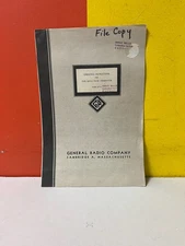 GENERAL RADIO COMPANY 809-A Power Supply Operating Instructions
