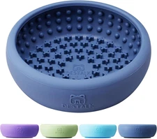 Dog Lick Bowl,  Anxiety Relief Lick Mat for Dogs, Non-Slip Freeze Licking Bowl E