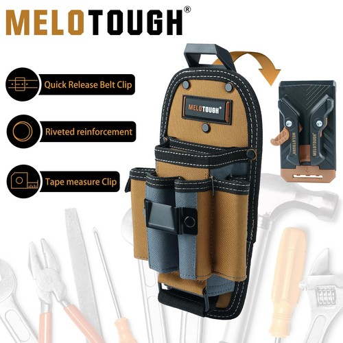 7-Pocket Technician Pouch-Small Tool Belt Pouch with Belt Clip,Clip on Larger... - Picture 3 of 9