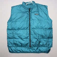 Vintage Gerry Down Vest Mens Medium Teal Blue Puffer Insulated Outdoor 90s Korea