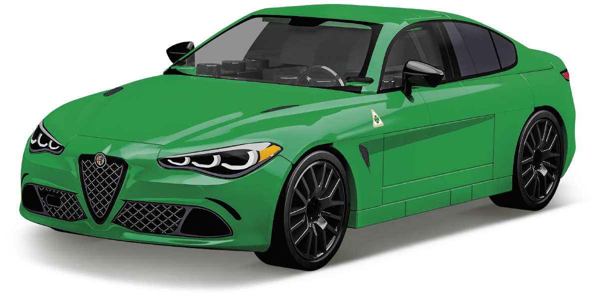 COBI-24605 Green Alfa Romeo Giulia Quadrifoglio Car Building Brick Model 90pcs - Image 3