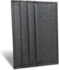 RFID Slim Leather Wallet Front Pocket Card Holder 6 Slots