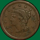 Photo of a 1851-P Large Cent from an eBay listing that sold on Jul 21, 2026