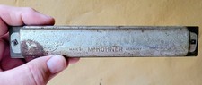 Antique Vintage M. Hohner Goliath Harmonica Silver Color Germany No Box UNTESTED