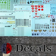 Warhammer 40k Various Transfer Decals Space Marines - Chaos