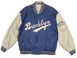 MIRAGE First String Brooklyn Dodgers 1955 World Series Reversible Jacket Size XL