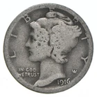 G+ 1916-S Mercury 90% Silver Dime *4924