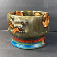 Handmade Pecan Wood and Resin Bowl Decorative Unique