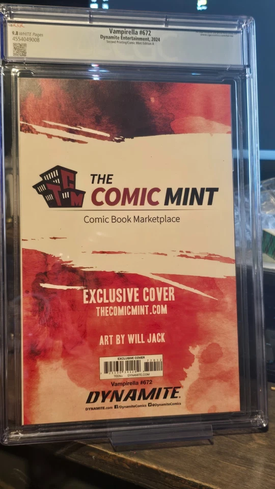 VAMPIRELLA #672 CGC 9.8 WILL JACK EXCLUSIVE COLOR SPLASH I LOVE NY VIRGIN *HOT* - Image 2 of 2