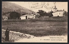 CPA Itxassou, Quartier de l´Eglise 1930 