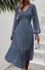 Women's Spring Dresses Long Sleeve Empire Waist 